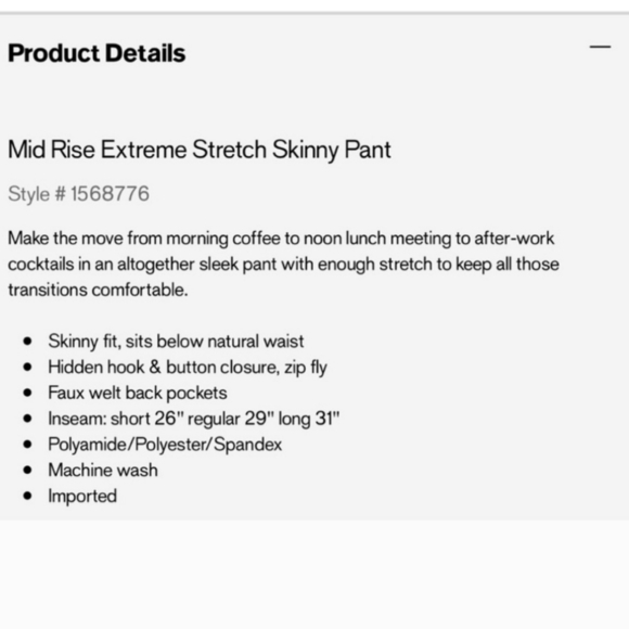 Express Stretch Mid Rise Skinny Gray Pants - Picture 7 of 7